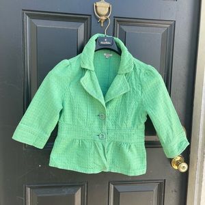 Sashimi green blazer.size m